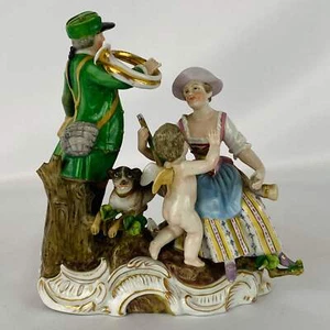 Meissen Style Antique Porcelain Figurine JR mark 19thc - Picture 1 of 20