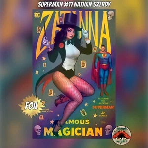SUPERMAN #17 NATHAN SZERDY EXCLUSIVE FOIL VIRGIN VARIANT - ZATANNA - Picture 1 of 2