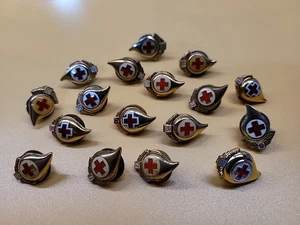 Lote De Colección De 17 Alfileres De Solapa De Donación De Sangre Cruz Roja Galón - Imagen 1 de 2