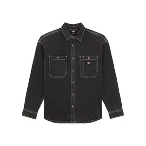 Hemd Dickies Houston Schwarz Washed GRÖSSE S - Picture 1 of 1