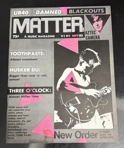 Vintage Matter Music Magazine - No 5 - September 1983 HUSKER DU NEW ORDER - Imagen 1 de 3