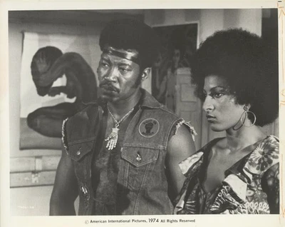 Foxy Brown Pam Grier Bob Minor Original 8x10 Photo 1974 Blaxploitation  - Image 1 of 2