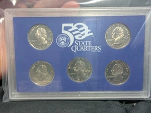 TONED 2005 S PROOF SET WASHINGTON QUARTER STATE CLAD PROOFS 11 COIN SET #BX61 - Picture 1 of 2