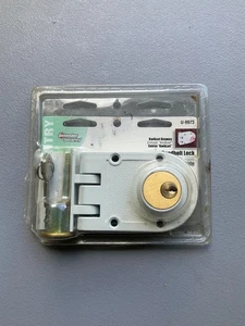 Security Defender U-9973 Einzylinder Riegelschloss in weiß BRANDNEU - Bild 1 von 1