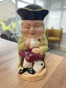 Burlington Staffordshire Rare TOBY Jug Lamp Base Colonial Man Winker - Picture 1 of 9