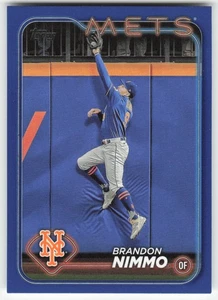 Brandon Nimmo 2024 Topps #59 azul real - Imagen 1 de 2