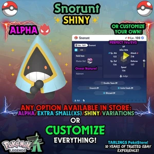 Pokemon Legends ZA 🐉 Snorunt - SHINY/NON-SHINY/ALPHAS/X-SMALL ✨ OR CUSTOM ✨ - Picture 1 of 20