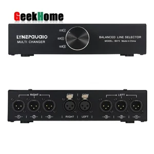 B073 1-IN 3-OUT Audio Switch Fully Balanced XLR Audio Source Signal Selector - Picture 1 of 7