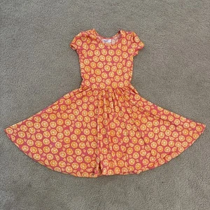 Girls Dot Dot Smile Size 8/10 Twirling Dress Pink Oranges - Picture 1 of 8