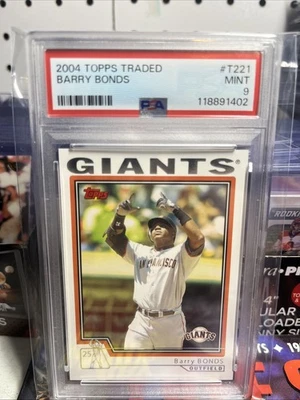 2004 Topps Traded T221 Barry Bonds PSA 9 Rare great low pop - Image 1 of 2