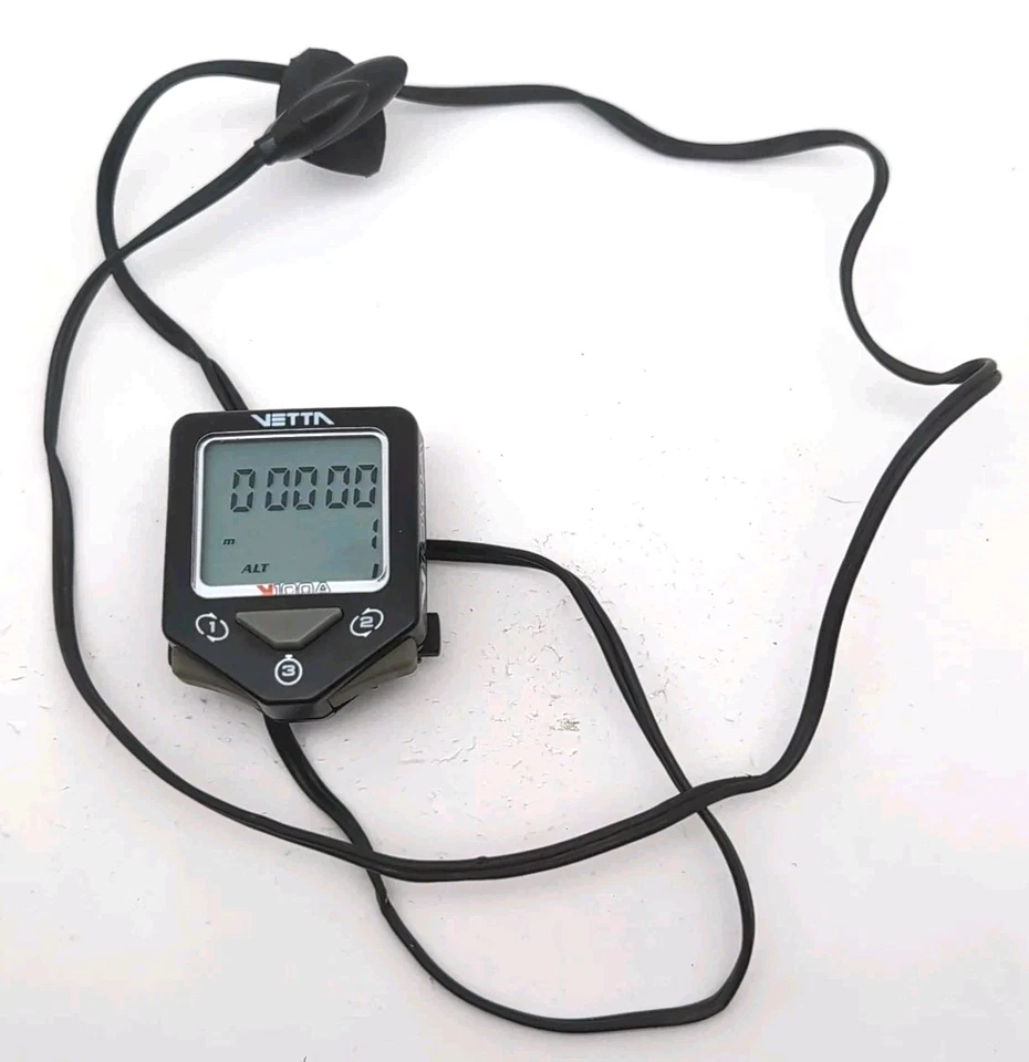 VETTA V100A Cyclocomputer Cycle Computer w/ Clip & Sensor WORKS - Image 1 of 4