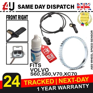 SE ADAPTA A VOLVO S60 S80 V70 XC70 SENSOR ABS Y ANILLO RELUCTOR ABS DELANTERO DERECHO (98-10) - Imagen 1 de 7