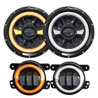 Combo 4x 7" faros LED luces antiniebla de 4"" para Jeep Wrangler TJ 1997-2006 Foto 1 de 4