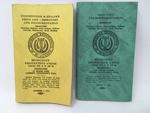 Musicians Protective Union Constitution By-Laws Jurisdiction Local 372 1970s - Picture 1 of 5