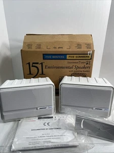 Bose 151 Indoor Outdoor Extreme Weather Proof Environmental Speakers White VIDEO - Picture 1 of 17
