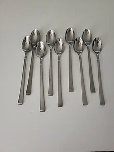 9 pcs Doric Spoons Iced Tea Spoons Stainless Flatware Japan Midcentury Modern - Picture 1 of 4