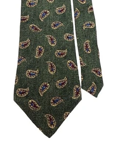 Tasso Elba Men's 100% Silk Woven Paisley Neck Tie Green 4" x 55" - Picture 1 of 2