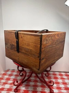Holz Geteilte Box Aufbewahrung/ Organizer mit Lederband 9x9 4 Fächer - Bild 1 von 8