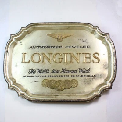 Letrero Longines Genuino Raro "Joyero Autorizado" Grande Metal Distribuidor Tienda Años 50 Foto 1 de 4