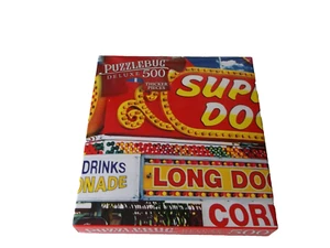 500 Pieces Jigsaw Puzzle AMUSEMENT PARK CONCESSION SIGNS Puzzlebug Deluxe - Picture 1 of 2