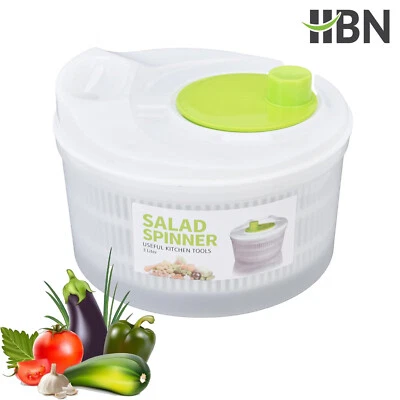 BN-LINK 3L Salad Spinner with Drain, Quick and Easy Multi-Use Lettuce Spinner - Image 1 of 4