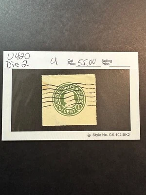 US Scott # U420  Cut Square  2024 Scott Catalogue Value $55.00 - Image 1 of 3