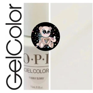 OPI GelColor Soak Off Gel Polish FUNNY BUNNY White 15ml New Free Postage - Picture 1 of 3