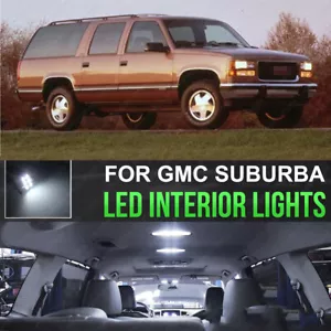 14pcs White LED lights Car interior Package kit For Chevy/GMC Suburban 1995-1999 - Picture 1 of 11