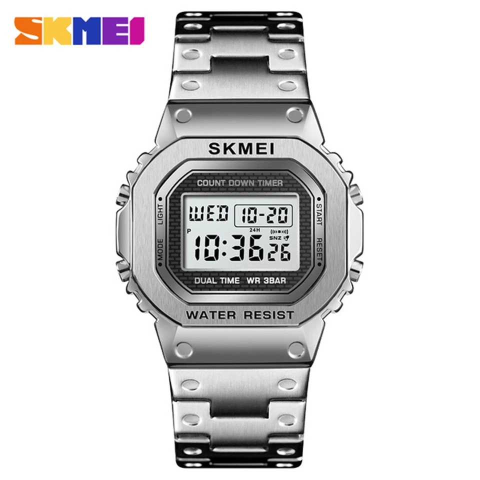 SKMEI Full Metal G 1456 Black 30m Mens Digital Watch