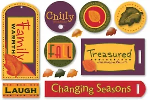 ADESIVI AUTUNNO SCHIUMA Autunno Foglie Stagioni Creazione Carte Timbratura Scrapbooking - Foto 1 di 1