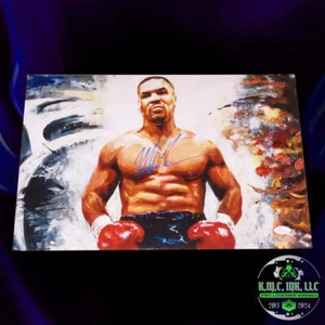 *IRON MIKE TYSON SIGNED AUTOGRAPHED BADDEST MAN ON THE PLANET 12X18 CUSTOM COLLA - Picture 1 of 2