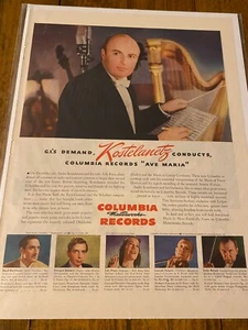 Vintage 1945 Columbia Records G.I.'s Demand Kostelanetz Conducts Ave Maria ad - Picture 1 of 1