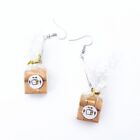 Cute Mini Bread Toast Earrings Vintage Earrings for Girls Summer Accessories