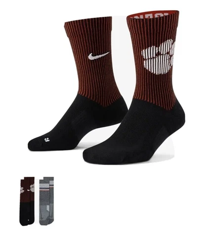 Nike NCAA Clemson Tigers Multiplier Crew Mens Socks 2-Pairs Size L DA6834-902 Cover