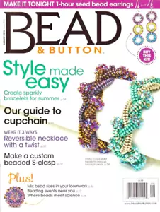 Perlen & Knopf Magazin Aug 2015 Rocailles Ohrringe, Cupchain, Loomwork, S-Verschluss - Bild 1 von 3