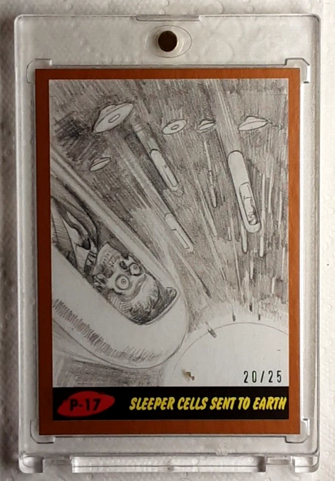 2017 Mars Attack's The Revenge  Bronze Card P17 SLEEPER CELLS SENT TO EARTH - Image 1 of 3