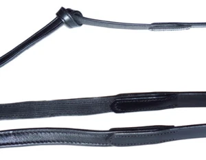 Flexible SLIMLINE Dressurzügel FSS WEICHE NAPPA Leder halb gefüttert innen Gummi - Bild 1 von 5