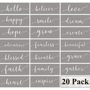Inspirational Words Saying Stencils Template for Painting on Wood Wall Art 20 Pc - Picture 1 of 6