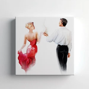 Couple Tango Dancers Canvas Print Wall Art, Stylish Home Decor Wall Hanging - Picture 1 of 12