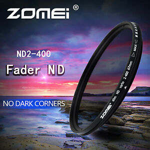 49/52/55/58/62/67/72/77/82mm Slim ND2-400 Filter  Fader Variable ND for Camera
