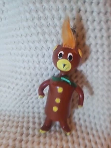 Vintage Italian Blown Glass Brown Bear Orange Hair Christmas Tree Ornament 1950s - Picture 1 of 4