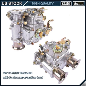2X Carburetor For 40 DCOE Weber 40mm Twin Choke 4 Cyl 6 Cyl VW Engines 19550.174 - Picture 1 of 7