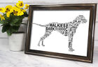 Personalised DOG Word Art A4 Print Home Decor Gift Present Animals Pets
