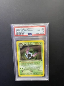 Pokemon TCG Cards 1st Edition Dark Golbat 7/82 Team Rocket Holo Rare PSA 8 NM-MT - Picture 1 of 2