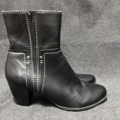 Natural Soul by Naturalizer Boots Women’s Size 9.5 Ankle Bootie Black Heeled Zip - Image 1 of 4