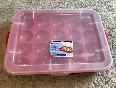 Чехол для хранения украшений Sterilite 20 Holiday 3.5 с крышкой красный организация праздника - Изображение 1 из 4