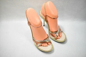Michael Antonio Shoes Sandals Heels Bronze Gold & Silver Size 8 Women's New - Picture 1 of 8