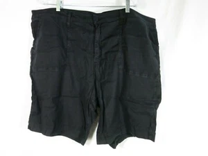 Pantalones Cortos NYDJ Lift Tuck Technology Negros Mezcla de Lino Bolsillos 9.5" Entrepierna Plus 24W - Imagen 1 de 11