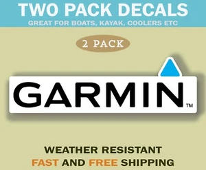 Garmin GPS Sticker Decal for Garmin Marine, Fishfinder, Chartplotter 2 Pack - Picture 1 of 2