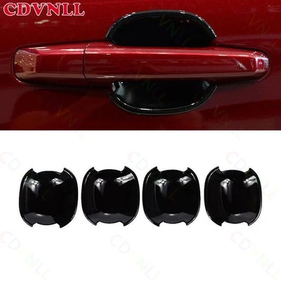 Cubierta de marco de tazón de puerta lateral exterior negro brillante apta para Jaguar E-PACE 2018-2020 Foto 1 de 4